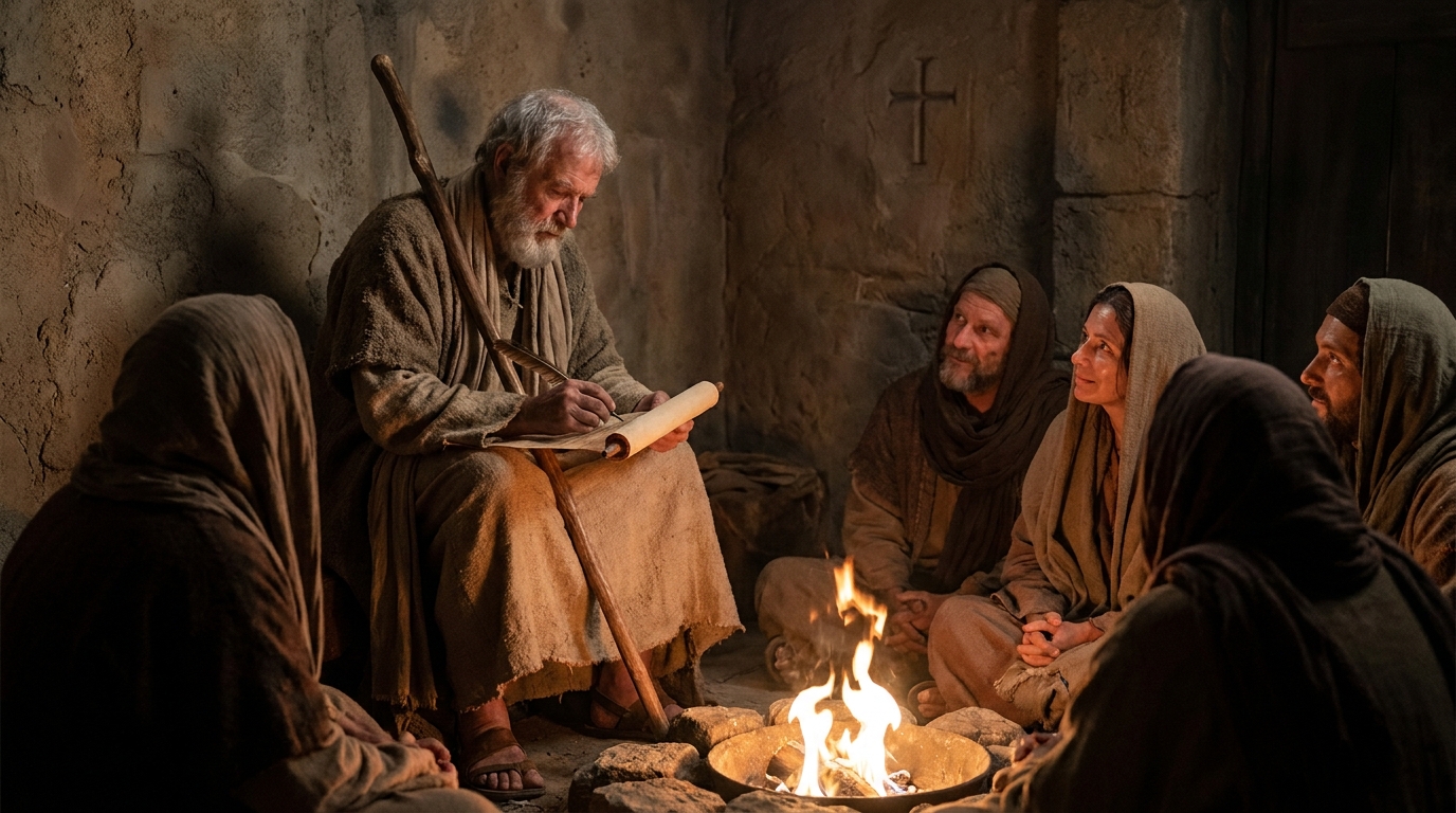 O apóstolo Pedro encorajando os cristãos perseguidos