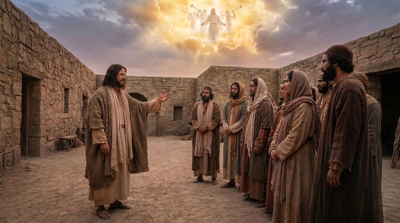 A esperança da volta de Cristo com as nuvens e a luz